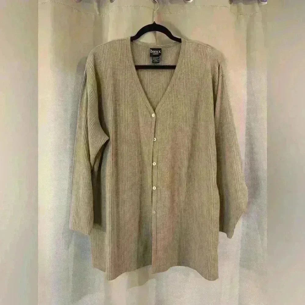 Women’s Brown Basix Button Down
